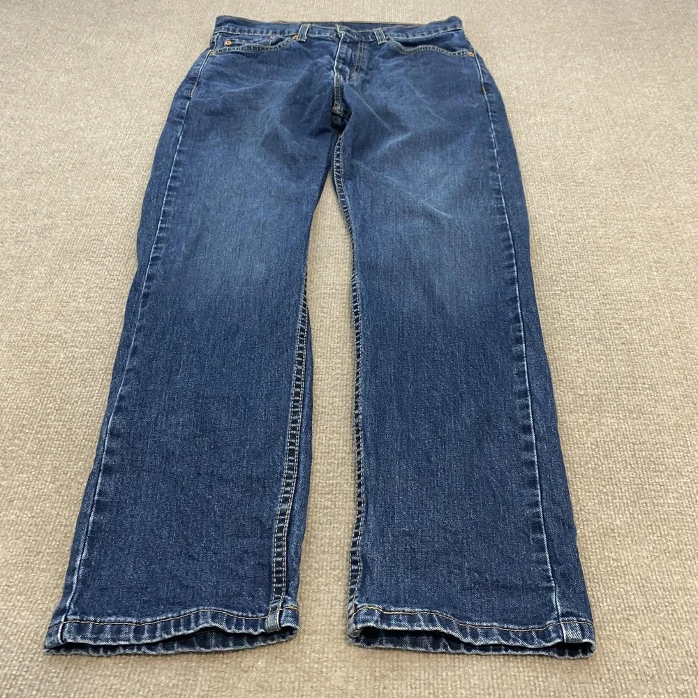 Levis 505 Jeans Mens 32x30 Blue Medium Wash Regular Straight Stretch Denim Pants